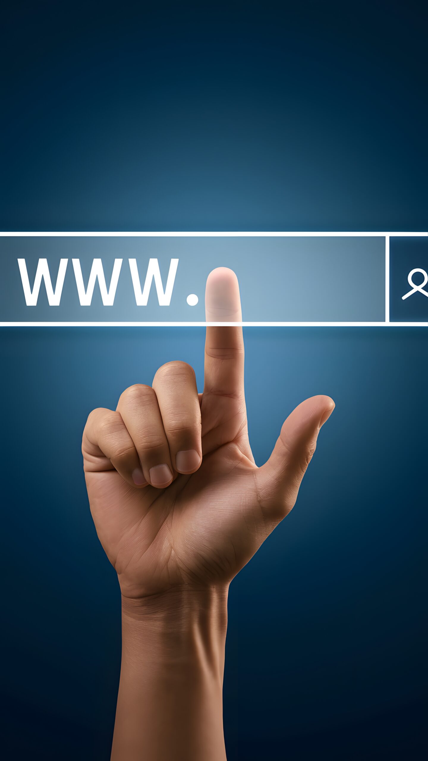 hand-reaching-towards-virtual-search-bar-blue-background-representing-internet-browsing-vertica domain hosting